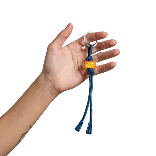 Portachiavi Aua Boqueria di Notte Giallo - Gioiello Artigianale Puglia