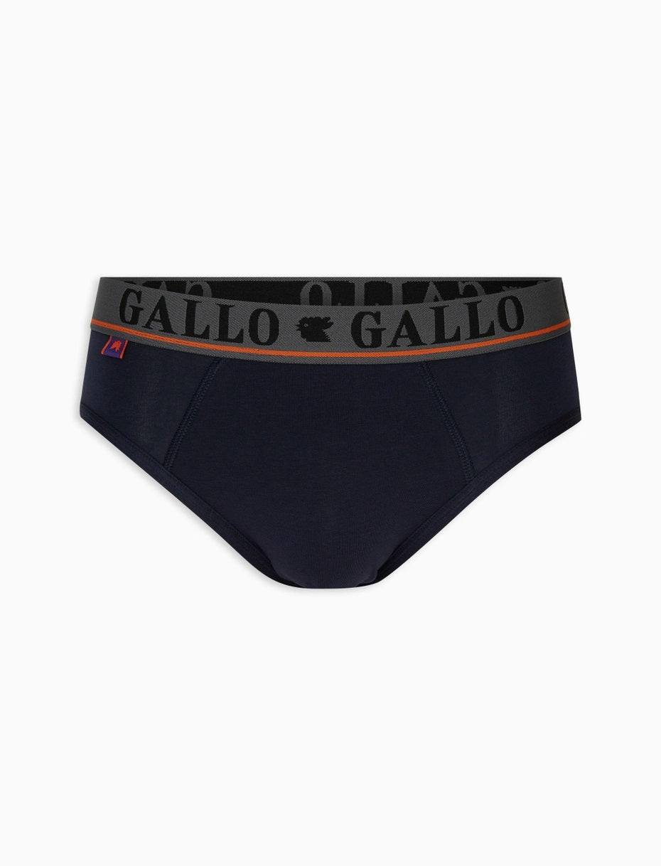 Gallo Slip basico intimo cotone blu tinta unita