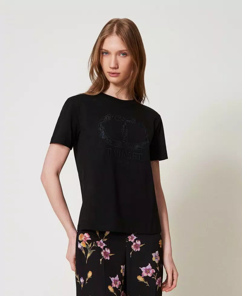 Twinset T-shirt donna con Oval T ricamato 251TP2072