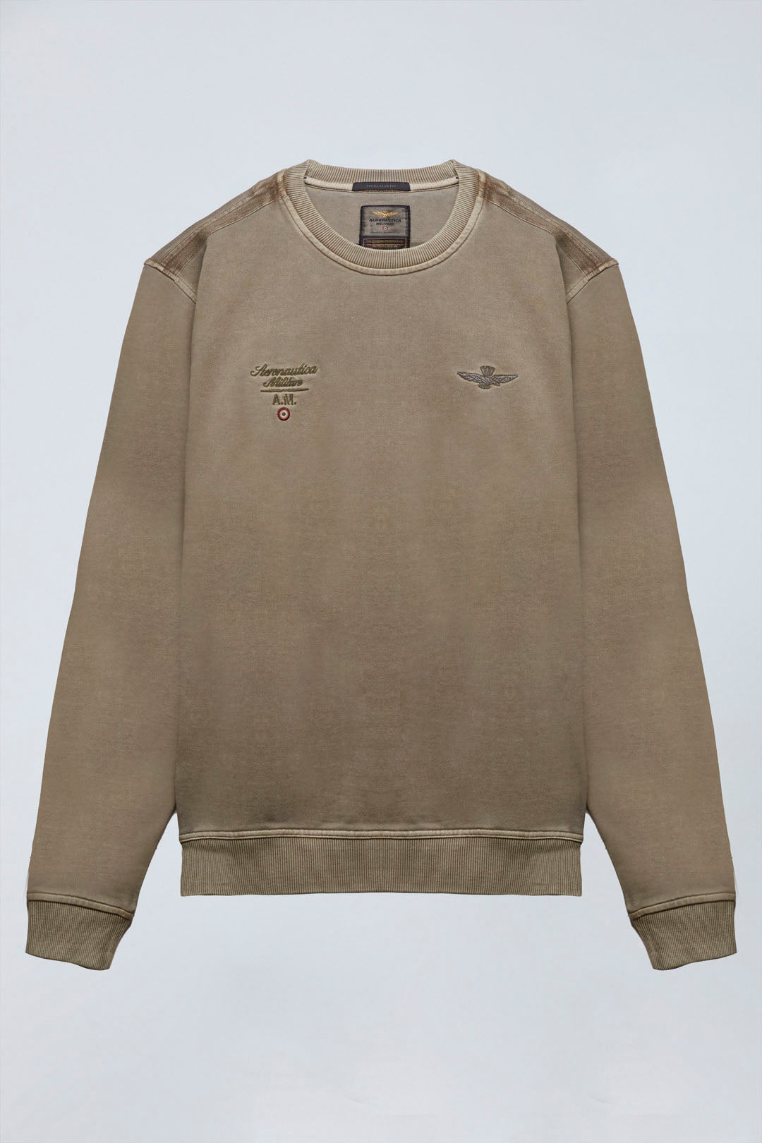 Aeronautica Militare Felpa uomo girocollo in cotone tinto capo
251FE1991F583