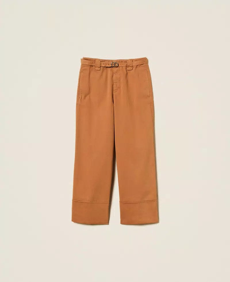 Twinset Pantalone donna cropped in bull