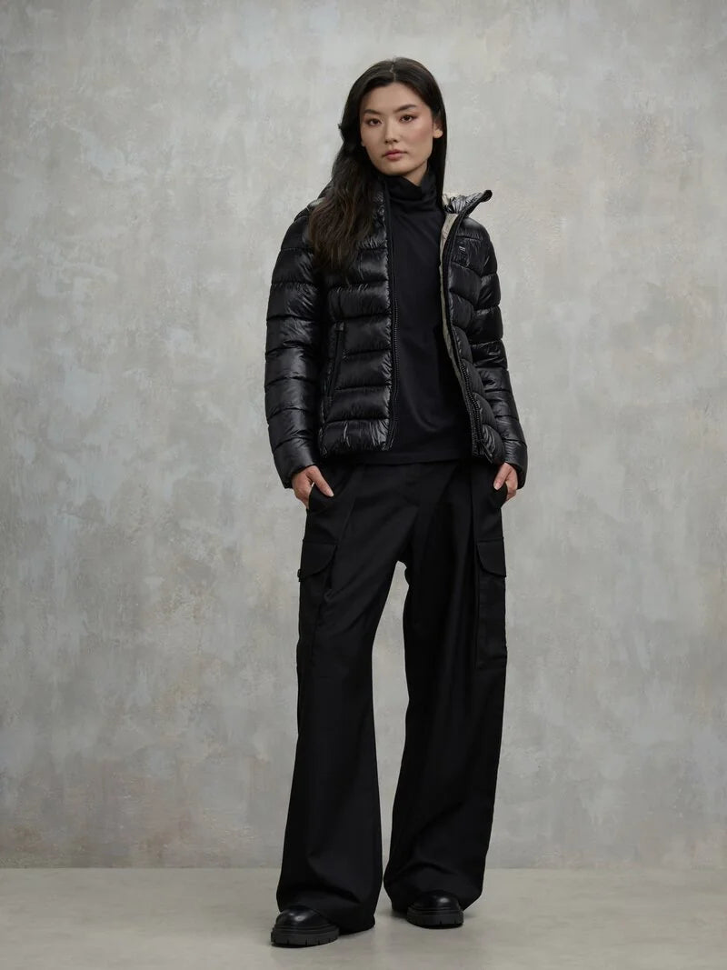 Blauer giubbino donna a righe Caroll 25WBLDC02072 999EI