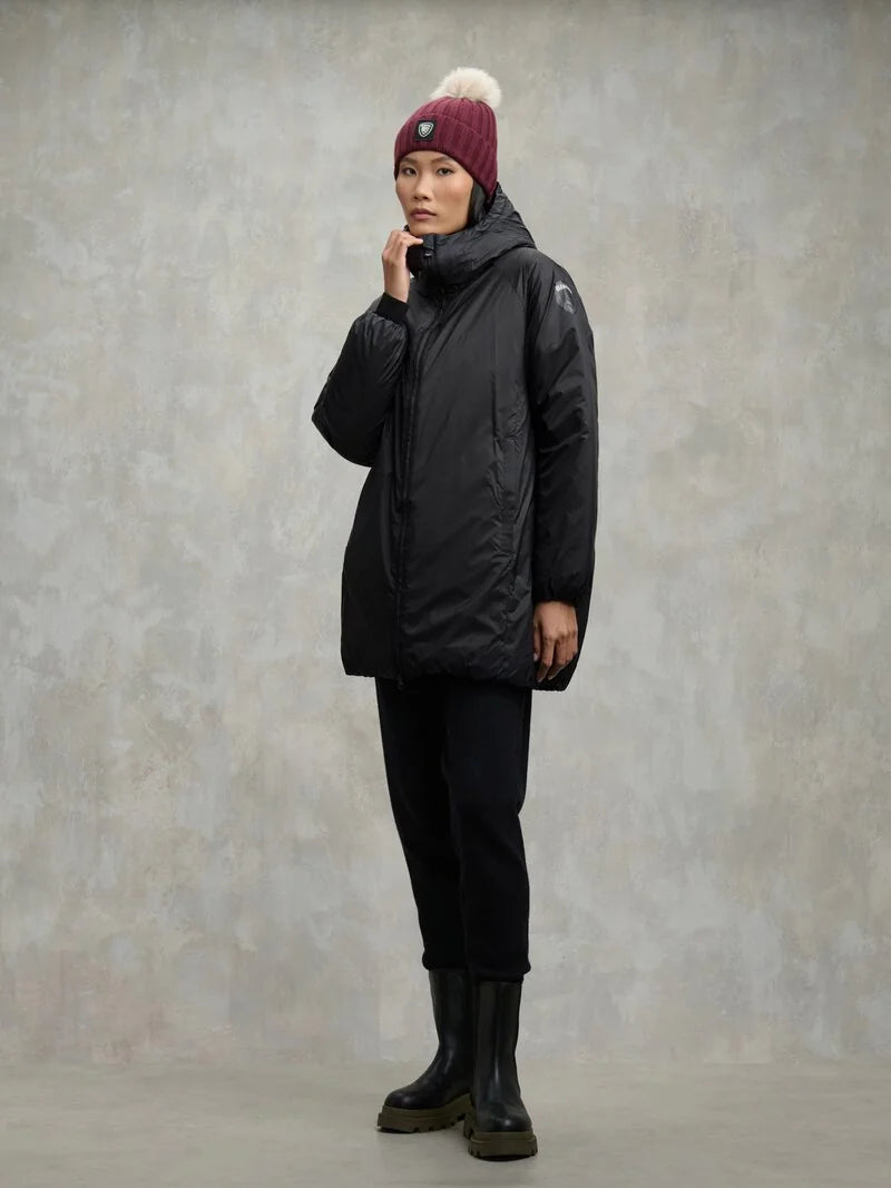 Blauer Giubbino donna Symphonia lungo impacchettabile con cappuccio
