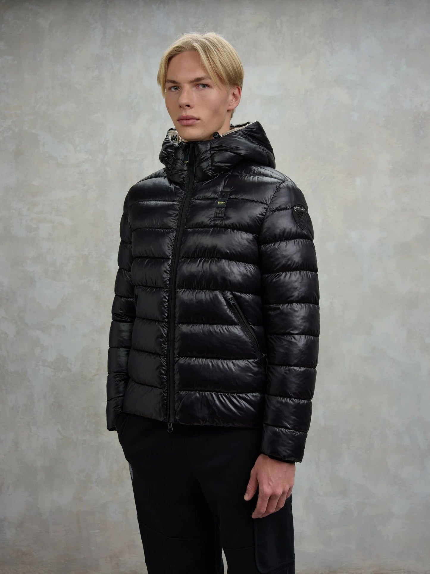 Blauer giubbino uomo in nylon eco Adams 25WBLUC02079-A05958 999EI