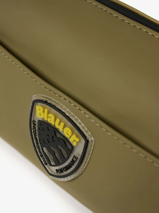 Pochette Uomo Blauer S6SHAM01 rubber beauty case con laccetto – Verde Militare