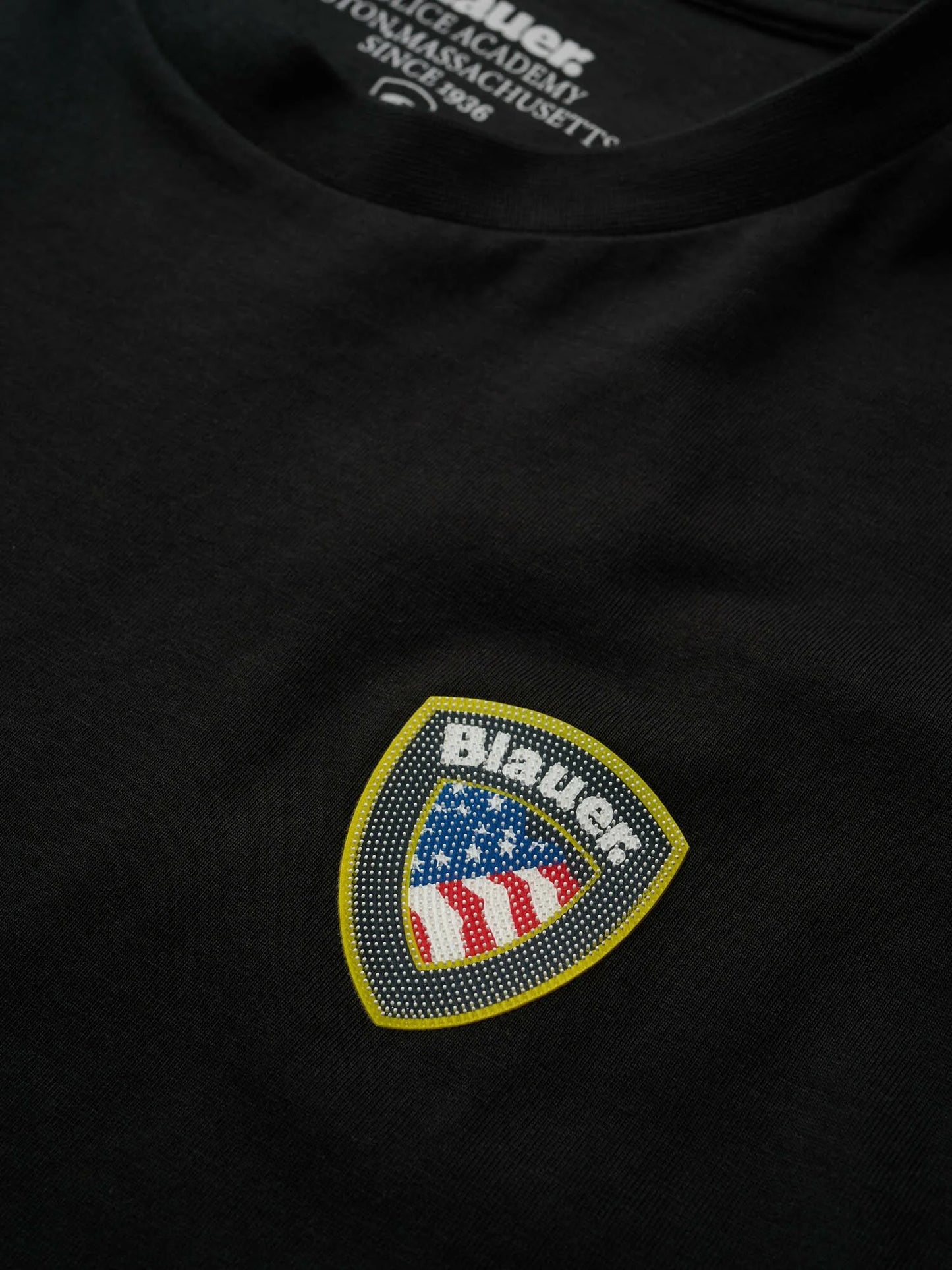 t-shirt uomo Blauer girocollo manica corta nero