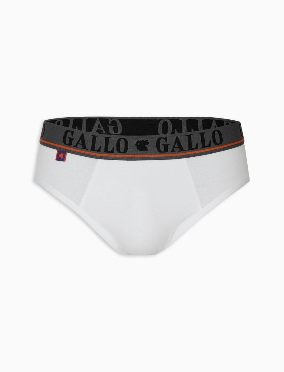 Gallo Slip basico intimo cotone bianco tinta unita