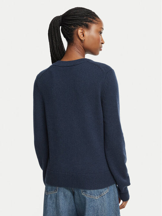 Tommy Hilfiger maglia donna Pullover con cashmere e bandierina ricamata WW0WW51450C1G - immagine 2