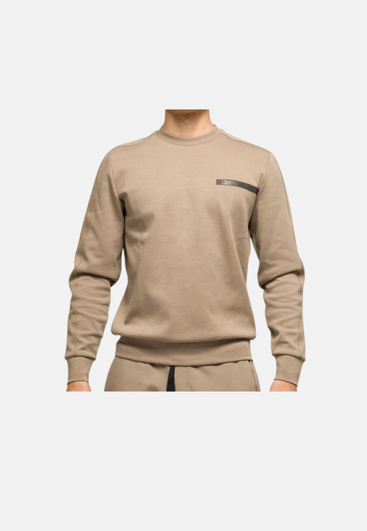 Colmar Felpa Uomo Girocollo 6126 Beige con Logo