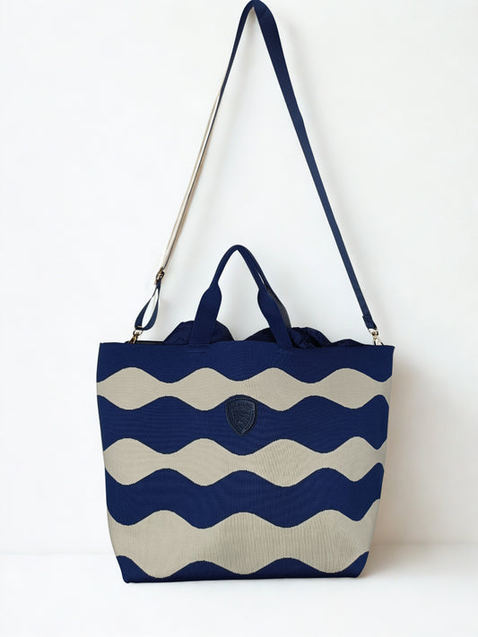 Borsa Blauer knitted tote bag con tracolla regolabile