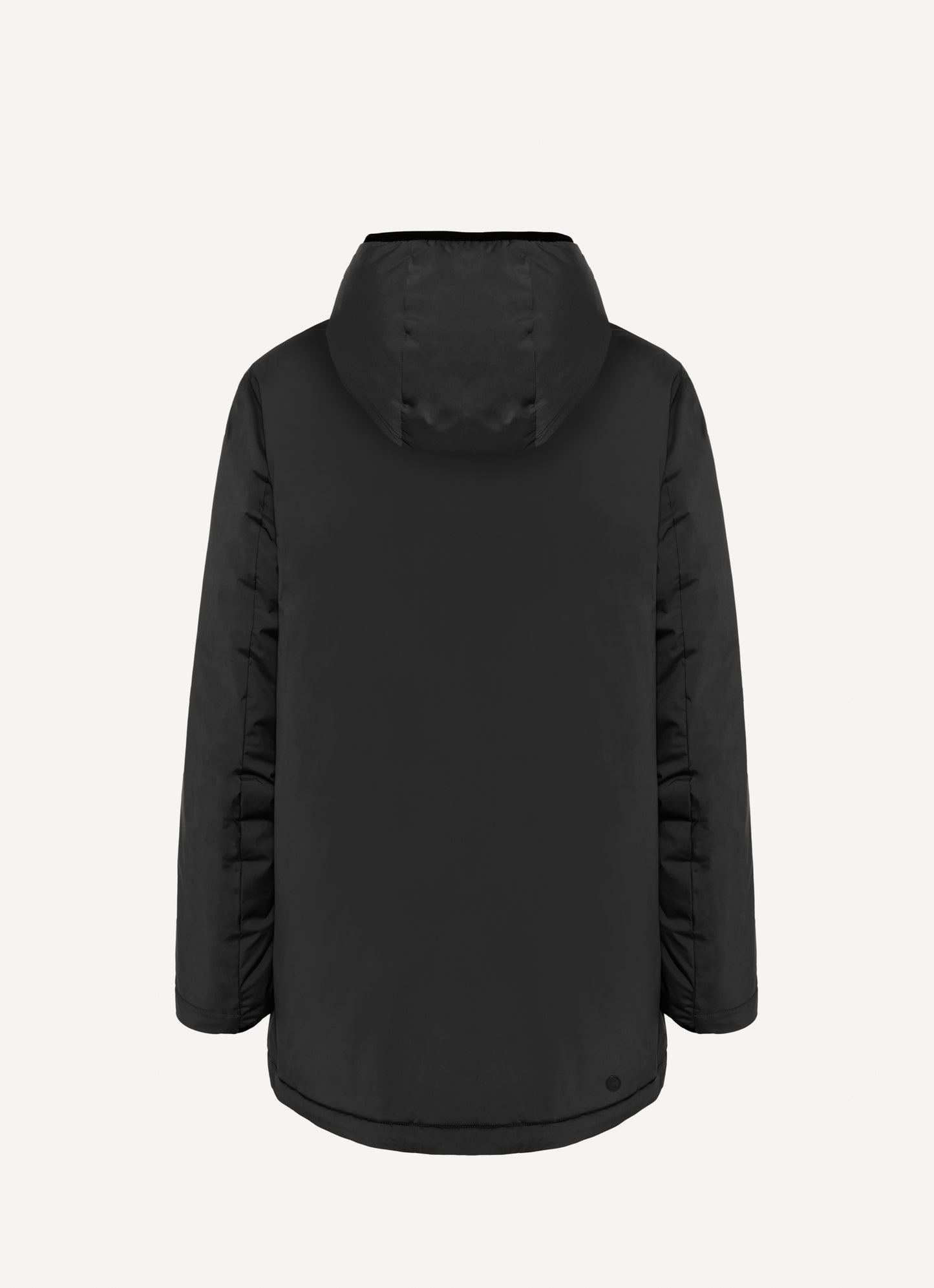 Colmar Giacca lunga uomo stretch nera autunnale con cappuccio fisso