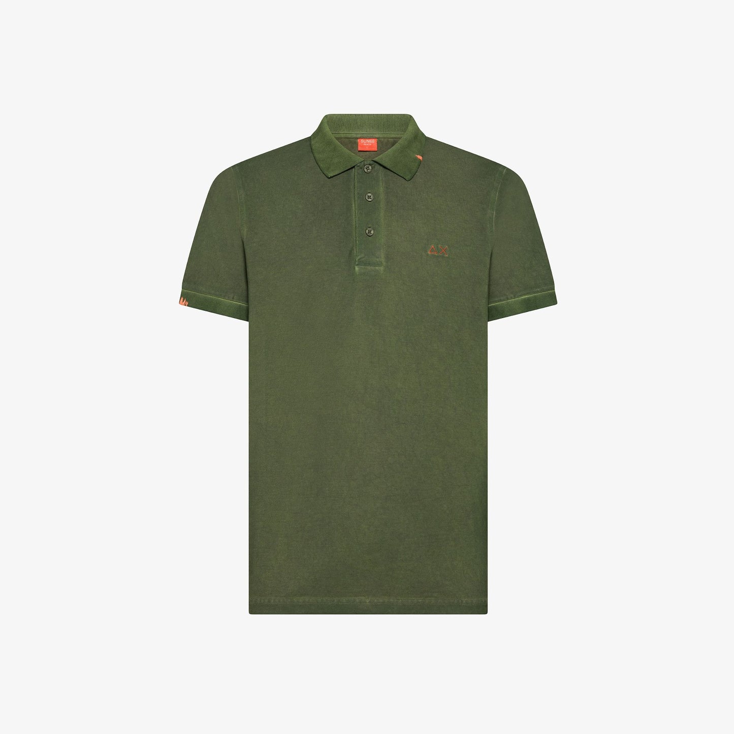 polo uomo sun68 verde scuro piquet cotone