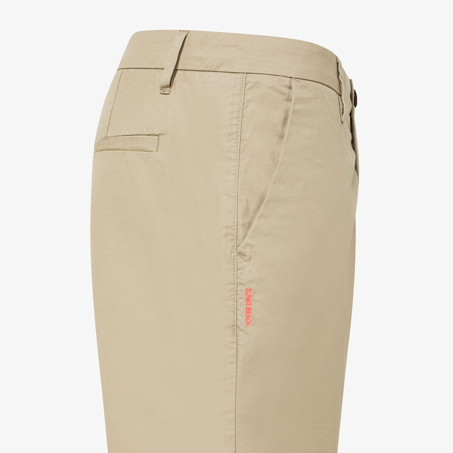 dettaglio shorts chino sun68 colore stone