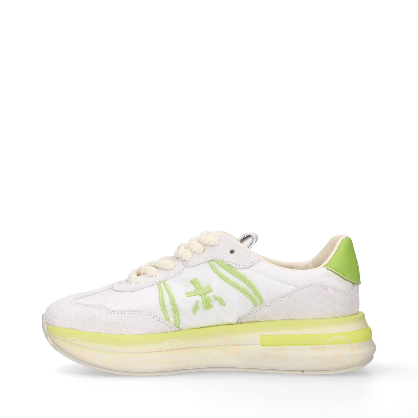 Premiata scarpa donna mod. cassie white - lime CASSIE 7384