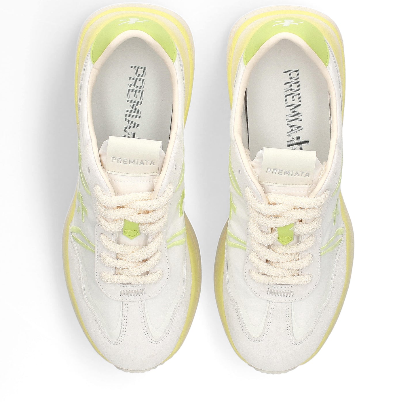 Premiata scarpa donna mod. cassie white - lime CASSIE 7384