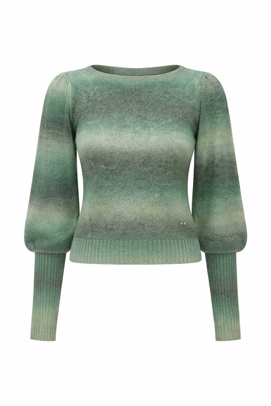 White Wise women's ombré sweater with balloon sleeves