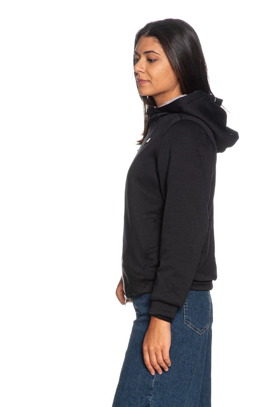K-Way Giubbotto Donna Deva Light Spacer Fur Double W Da Donna Nero Grigio Medio K31452W-DBT