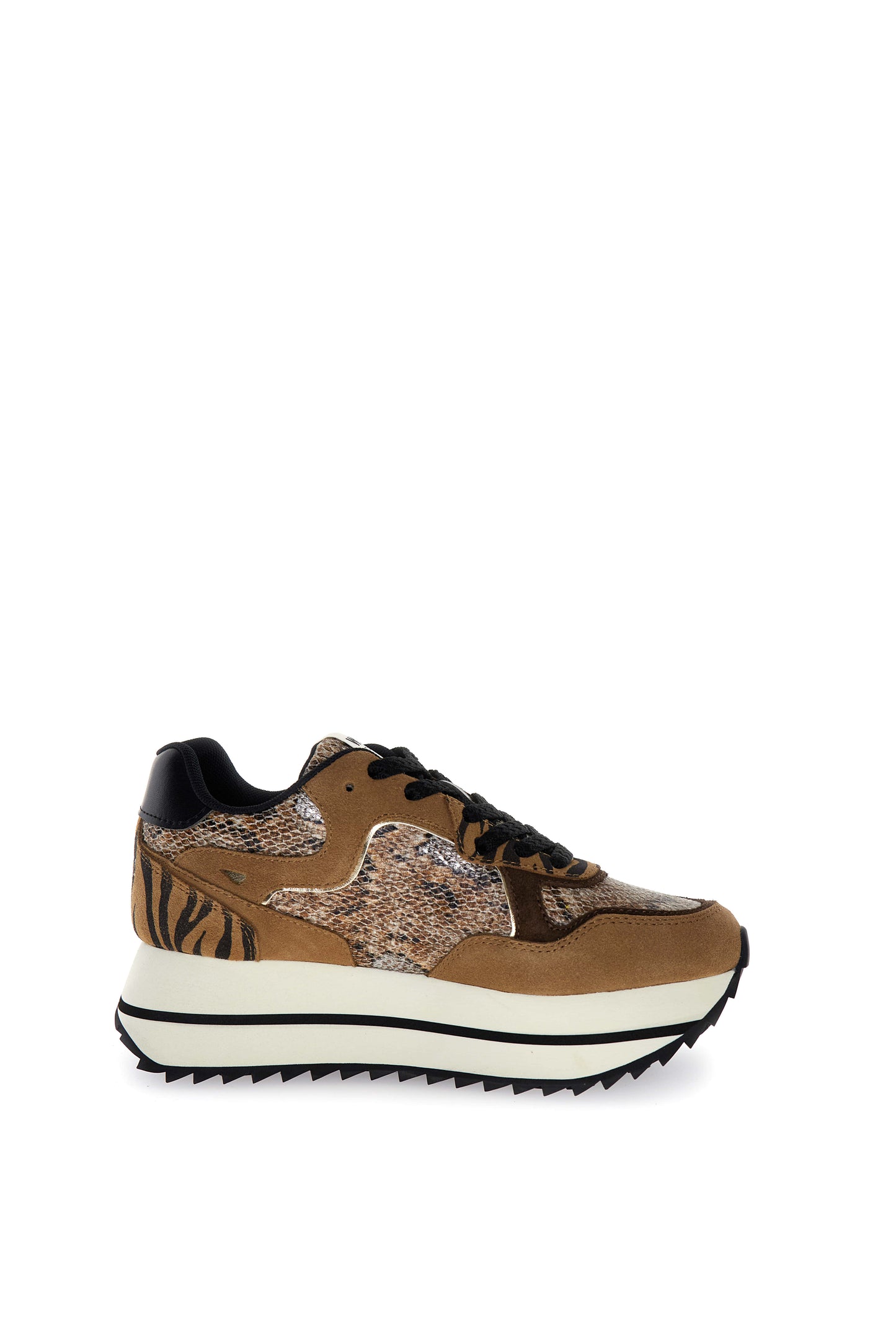 W6yz scarpe donna Home DEVA W. - Sneakers in tessuto tecnico e suede - Brown/black/dark brown 2017405411D33