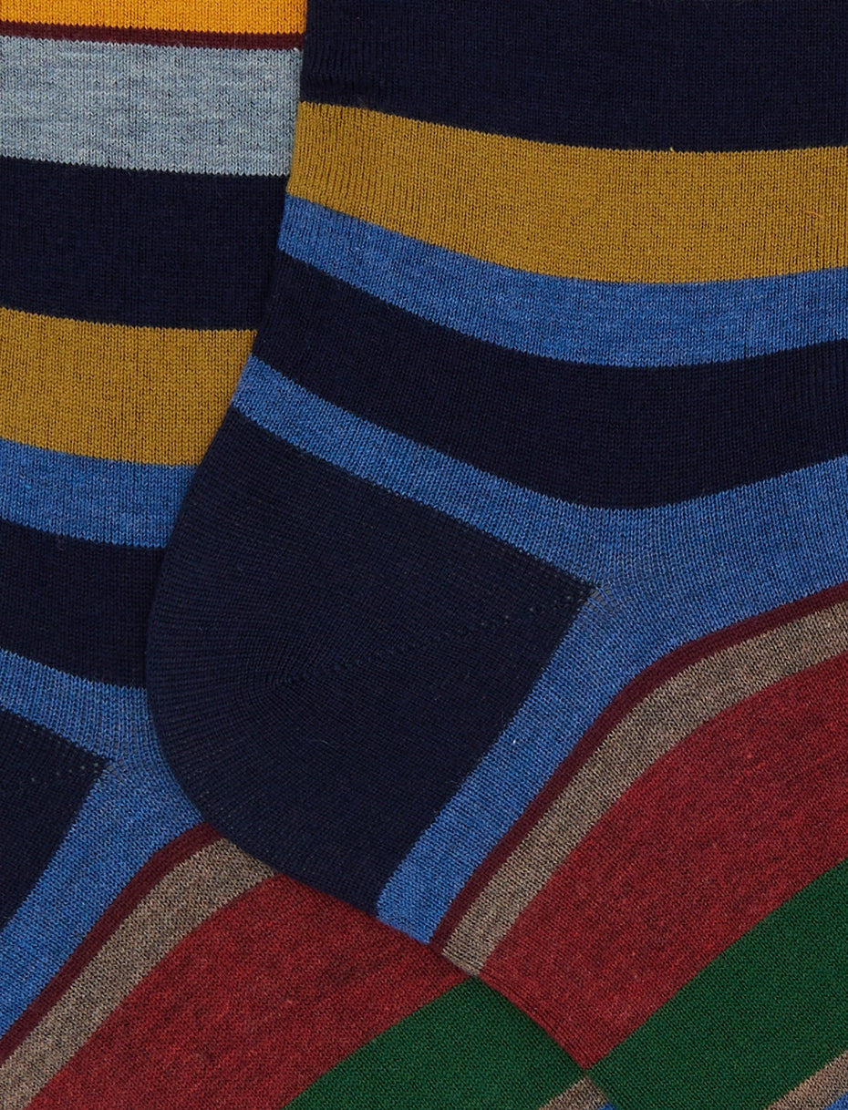 Gallo calze uomo corte cotone azzurro righe multicolor
AP506361 12646