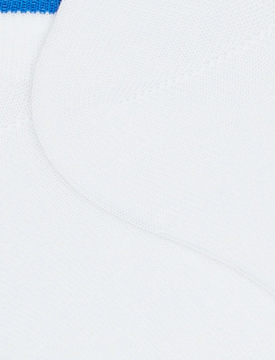 Gallo Sneakers donna cotone tinta unita bianco calza donna
