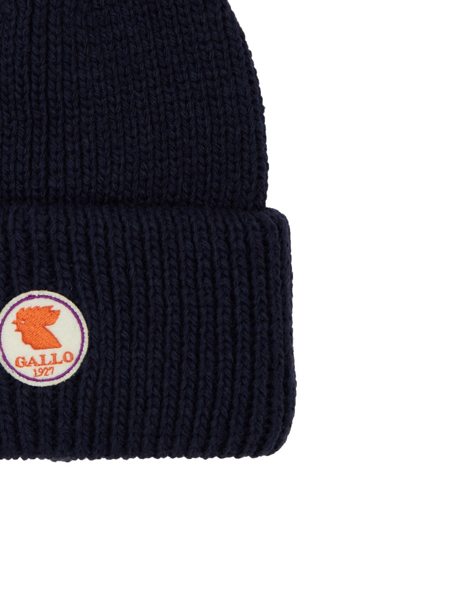Gallo Berretto con risvolto unisex bianco a coste tinta unita
cappello uomo / cappello donna