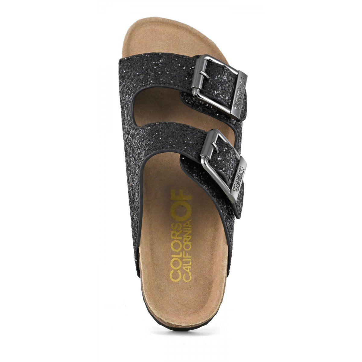 Colors of California Sandalo glitter con fibbie metallo scarpe donna HC.BIO35N/BLA