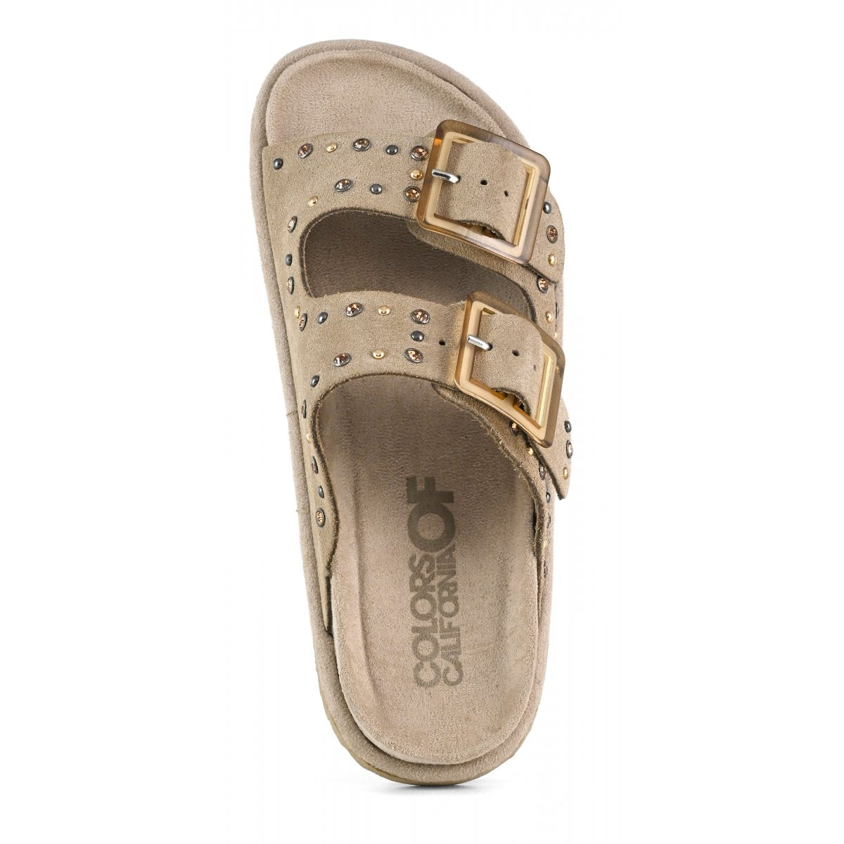 Colors of California Sandalo pelle scamosciata con strass scarpe donna
HC.BIOW05/MUD