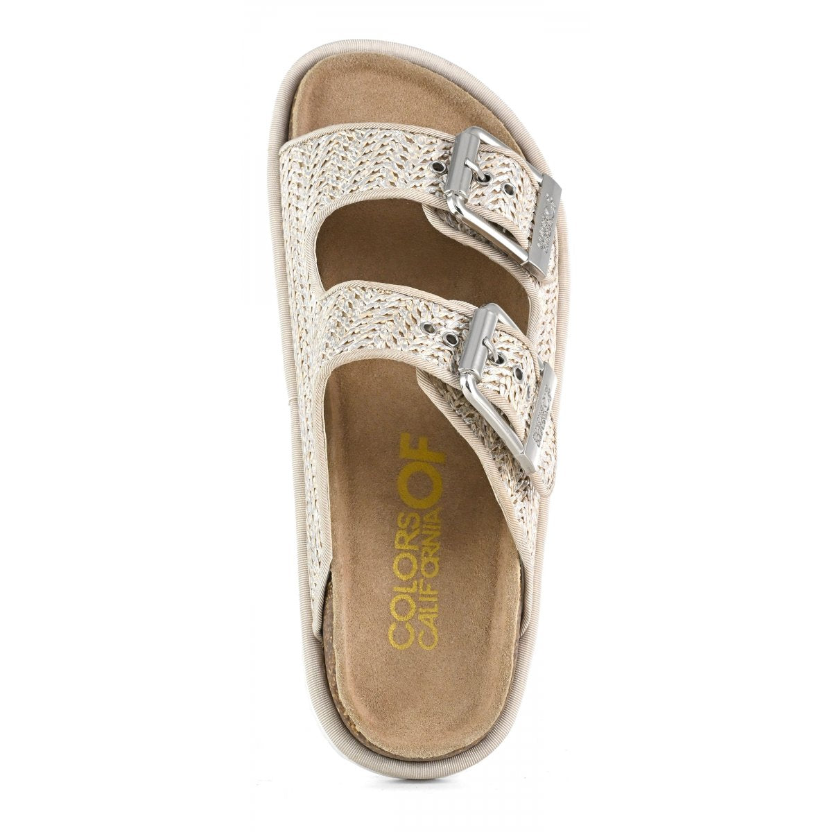 Colors of California Sandalo rafia laminata con fibbie
scarpe donna
HC.BIOW07/SIL