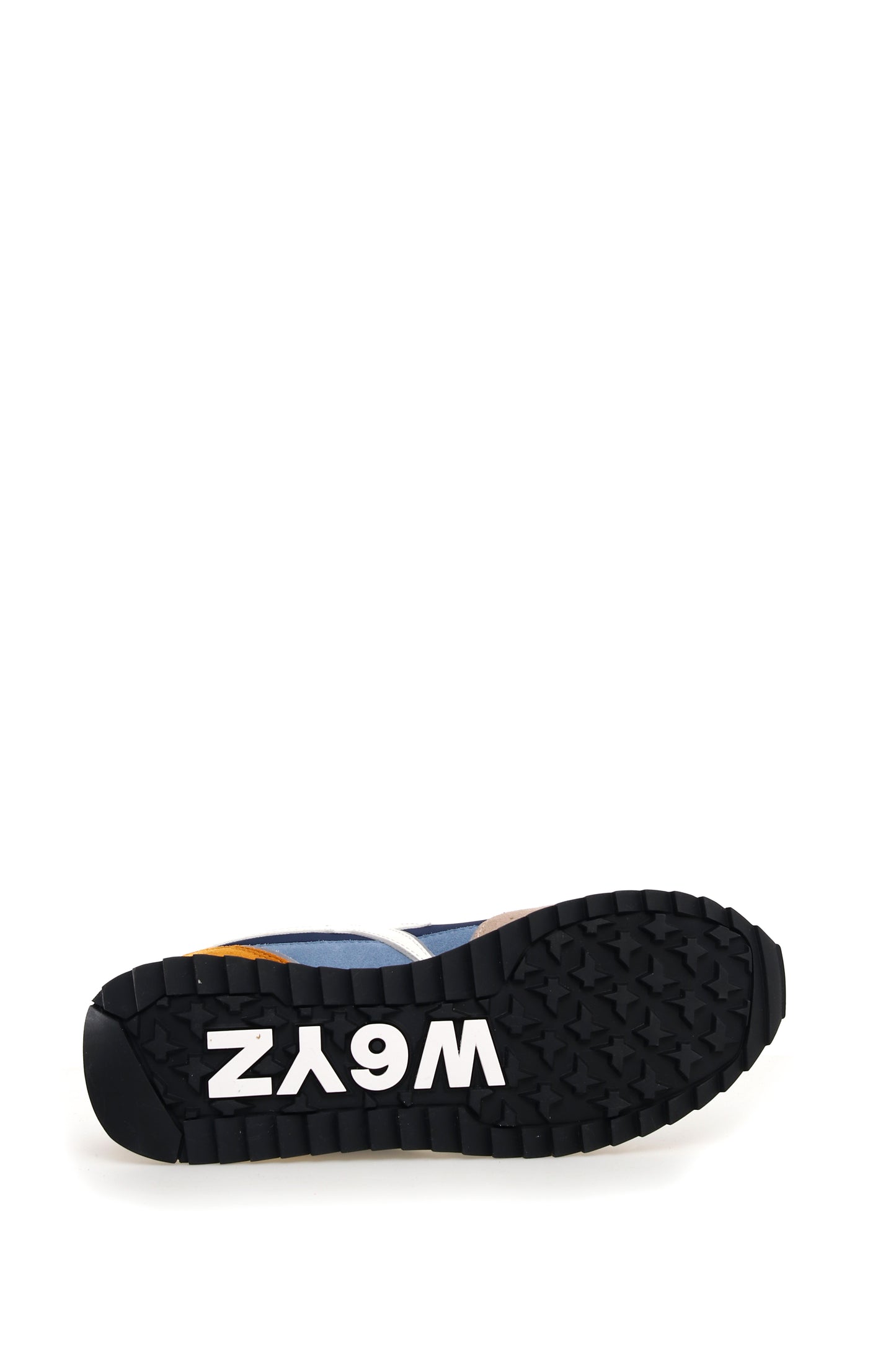 W6yz men's shoes JET-M. - Sneakers in technical fabric and suede - Beige-Blue