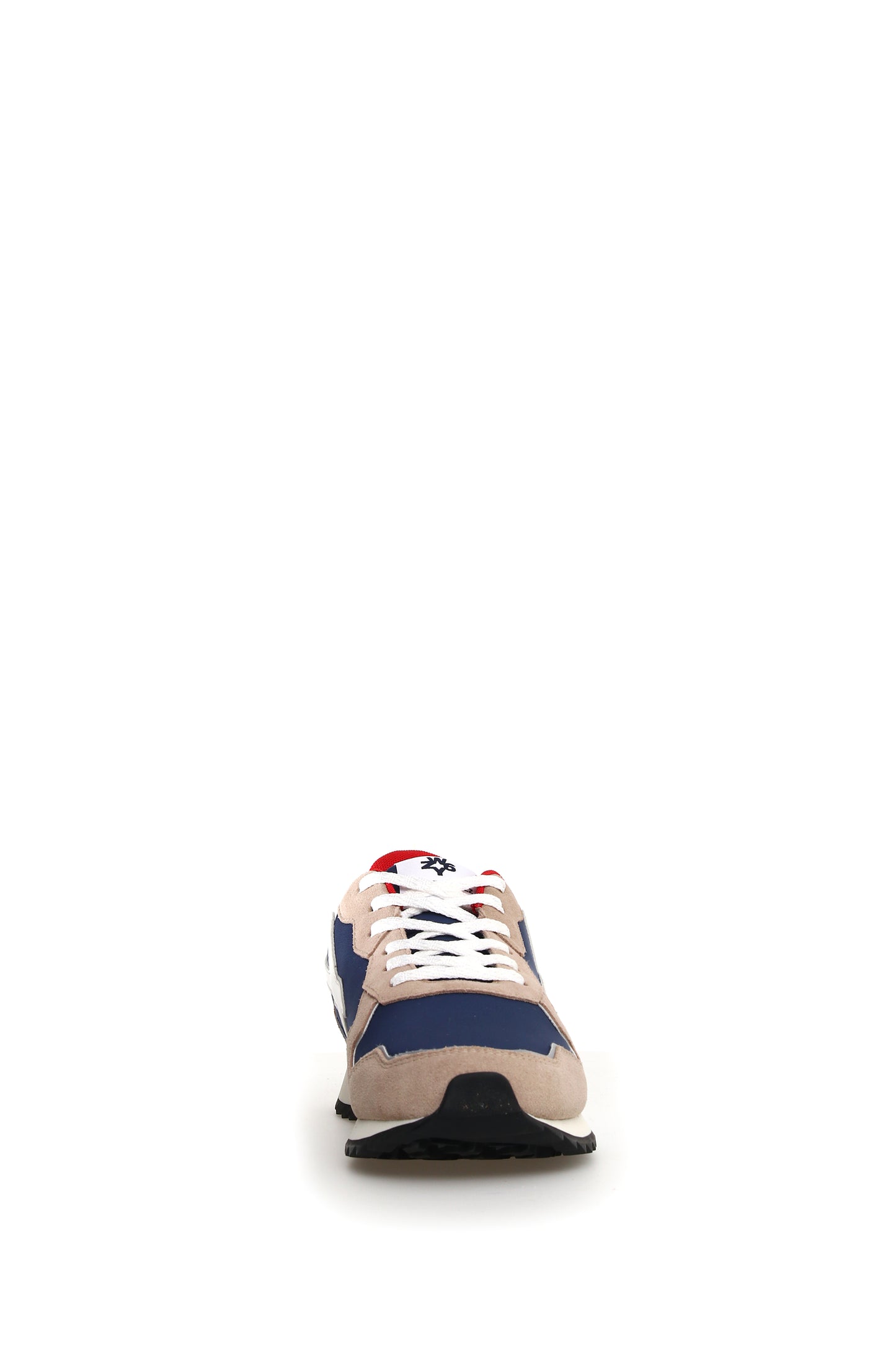 W6yz men's shoes JET-M. - Sneakers in technical fabric and suede - Beige-Blue