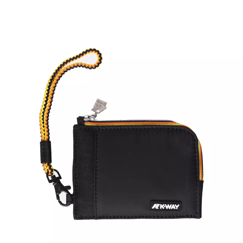 K-Way portafoglio unisex Villebonne nero impermeabile con slot carte