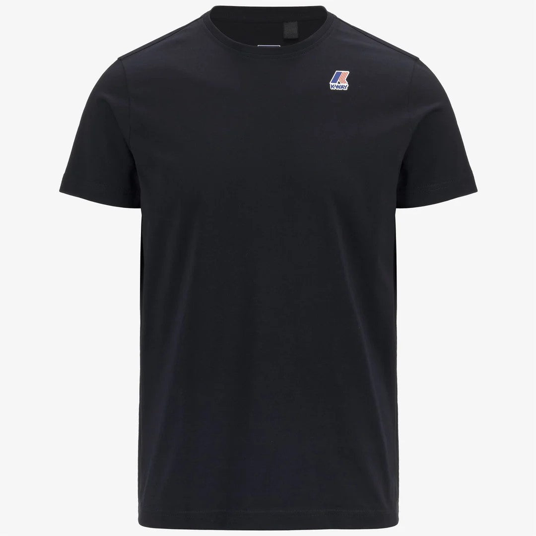 K-WAY T-Shirt unisex in Cotone Pieghevole Unisex blu con Logo - Le vrai Edouard