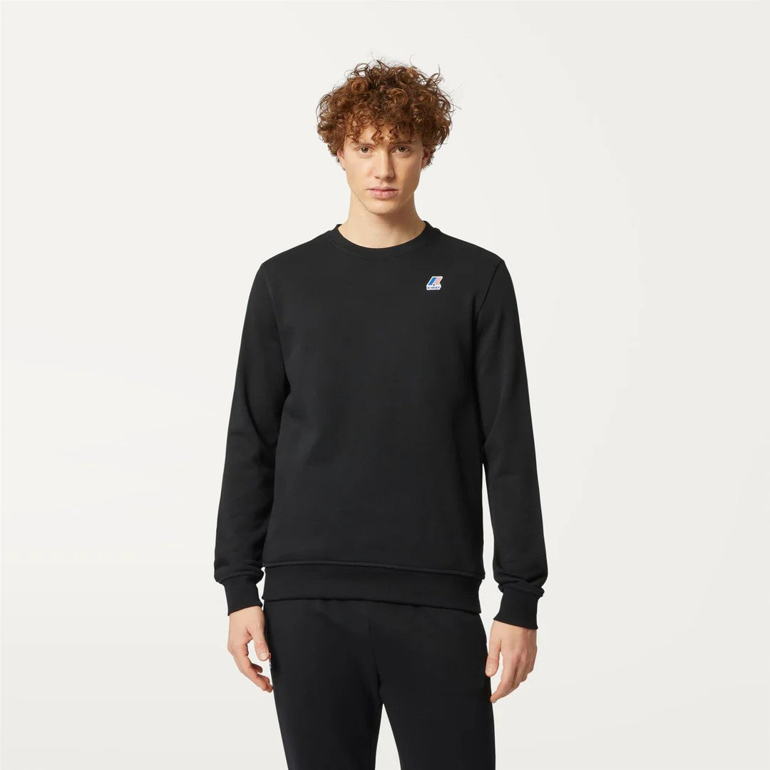 K-WAY K-WAY felpa uomo Felpa in Pile Unisex nera per Abbigliamento Urbano - Le vrai auguste poly cotton