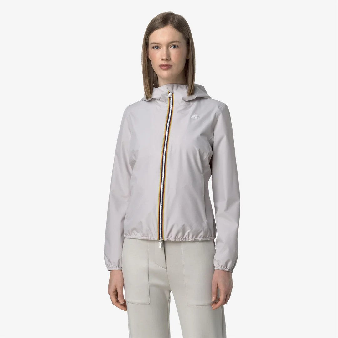 K-WAY Giacca Corto Capospalla Donna Impermeabile beige con Tessuto Elasticizzato - Lily stretch poly jersey