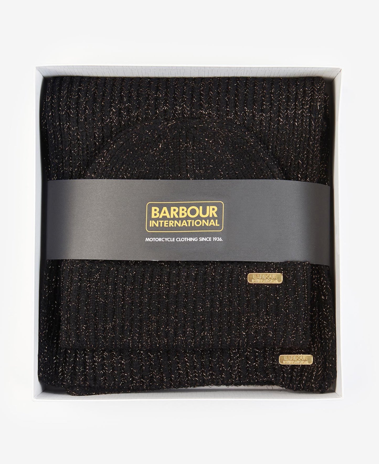 Barbour International cappello e sciarpa donna estoril beanie e scarf gift fw23