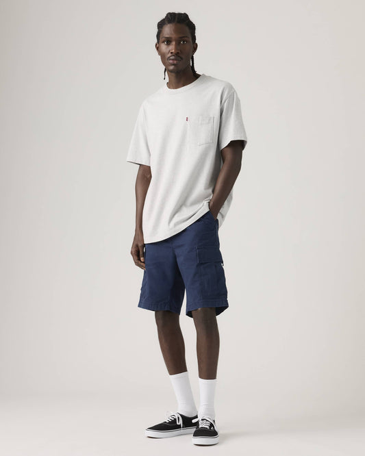 Bermuda cargo uomo Levi's Carrier in tela blu lightweight
