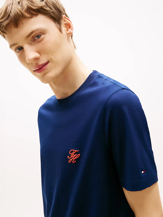 maglietta uomo Tommy Hilfiger girocollo regular fit blu navy