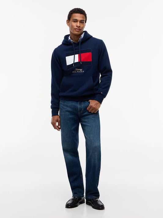 Tommy Hilfiger Felpa uomo in tessuto spazzolato con bandiera MW0MW45189DCC - immagine 2