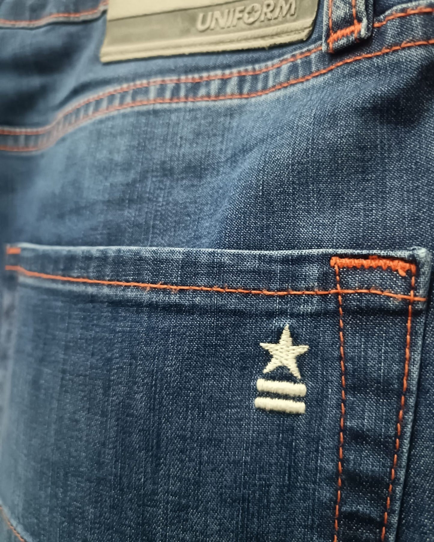 Uniform jeans uomo Barney blue denim retro regular slim