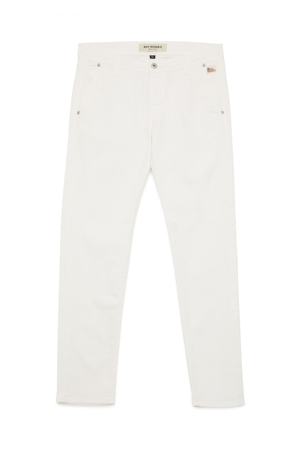 Roy Roger's Jeans uomo new Elias plain man bull elast optic white