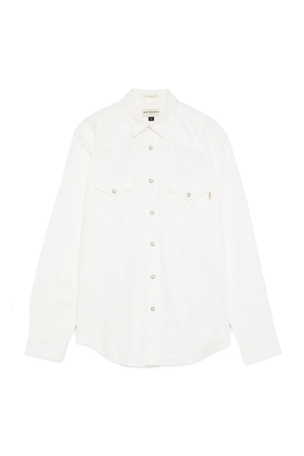 Roy Roger's camicia uomo martin man oxford washed white