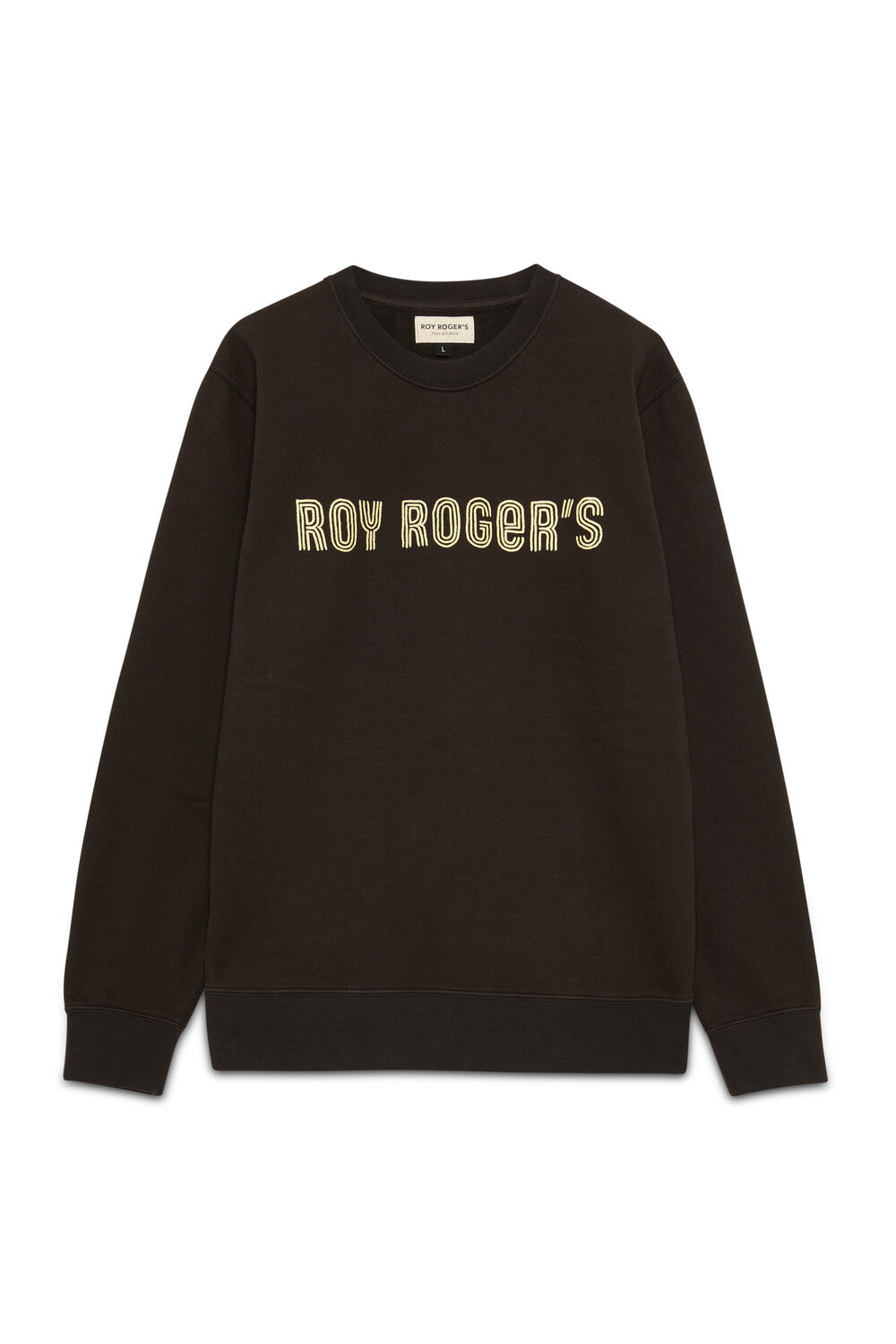 Roy Rogers Herren-Sweatshirt, Rundhalsausschnitt, Herrenpullover, gebürstet, Logo, 70er Jahre