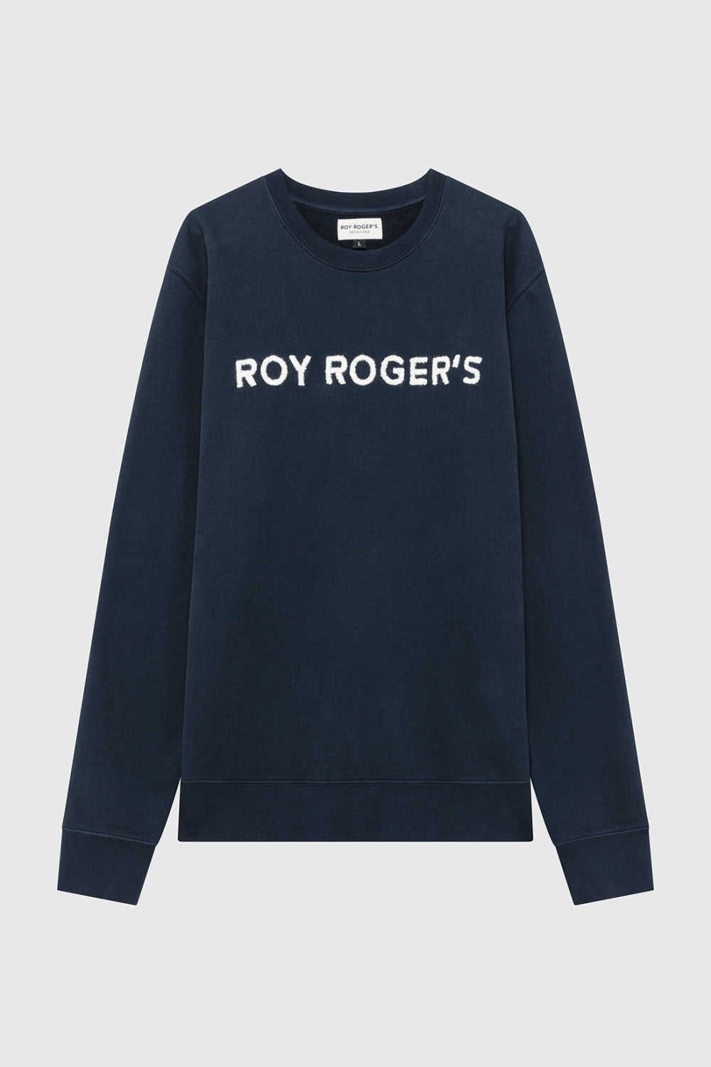 Roy Roger's Felpa uomo girocollo in lana con ricamo