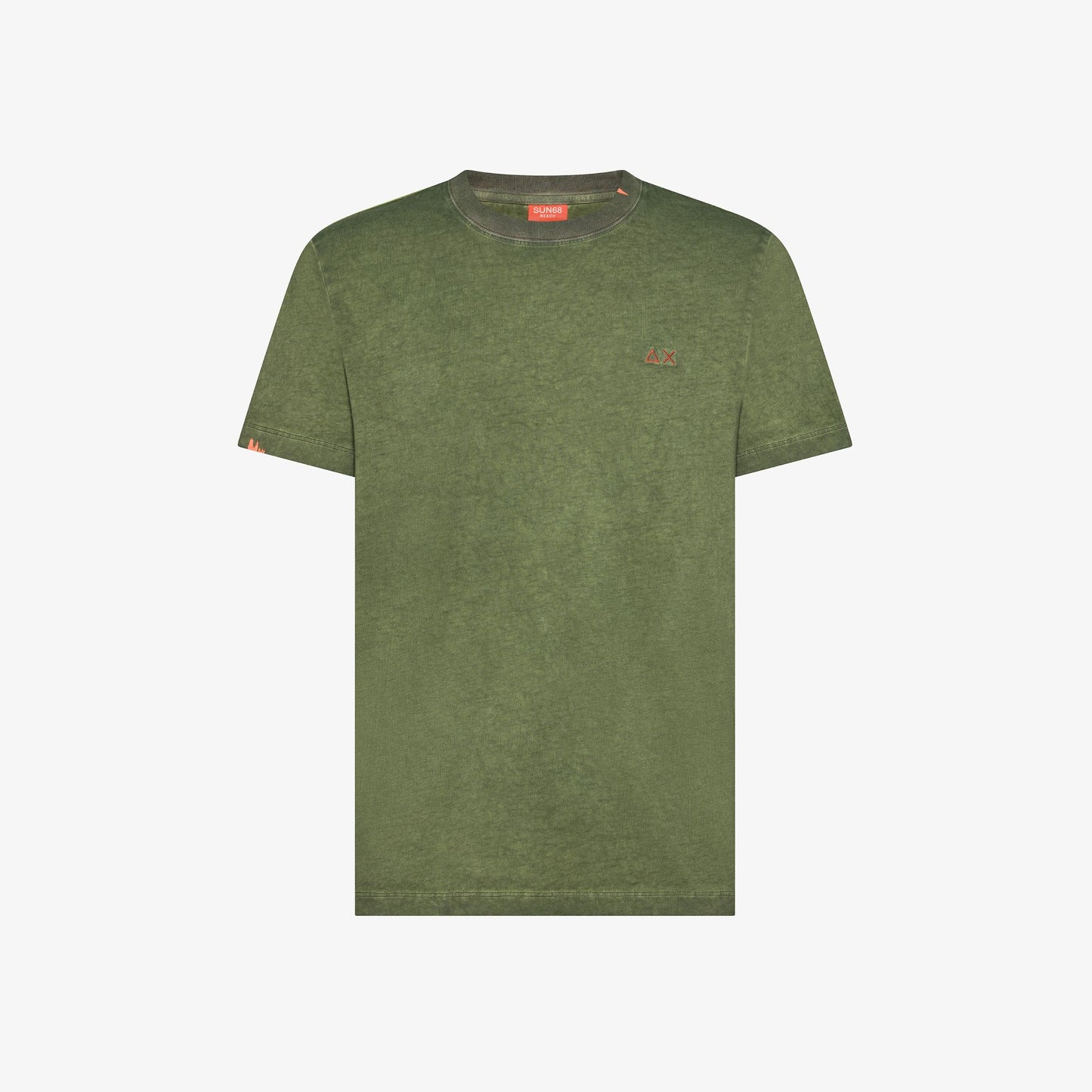 t shirt uomo sun68 verde scuro special dyed