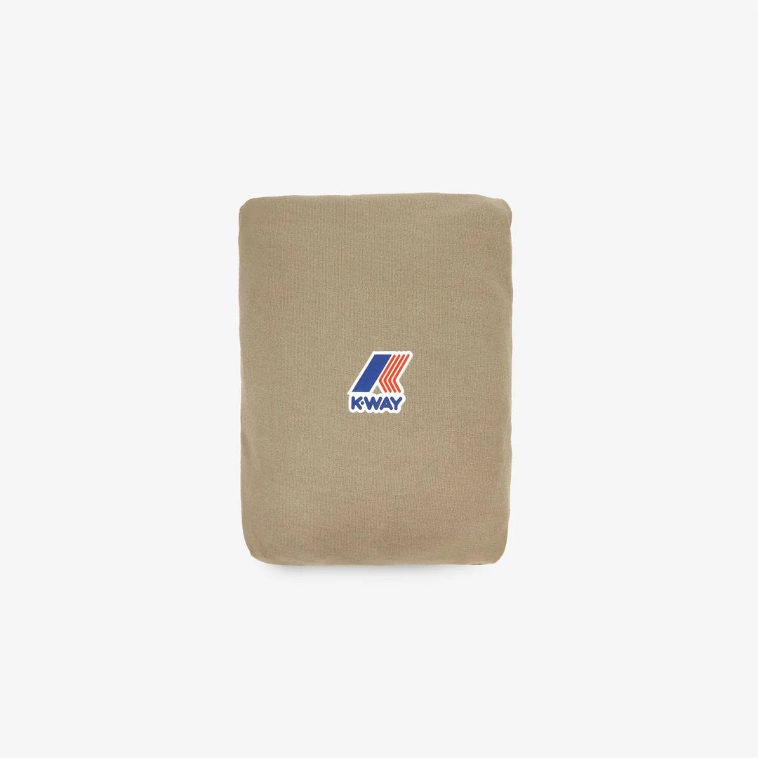 K-WAY T-Shirt unisex in Cotone Pieghevole Unisex beige con Logo - Le vrai Edouard