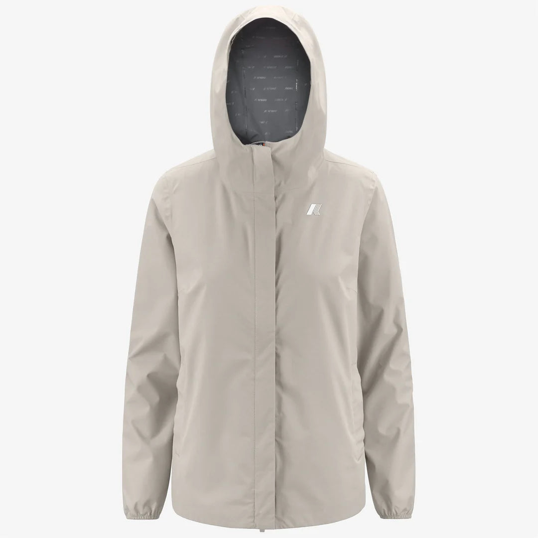 K-WAY Giacca Impermeabile capospalla Donna Beige Grigia a Mezza Lunghezza
- Marguerite stretch dot