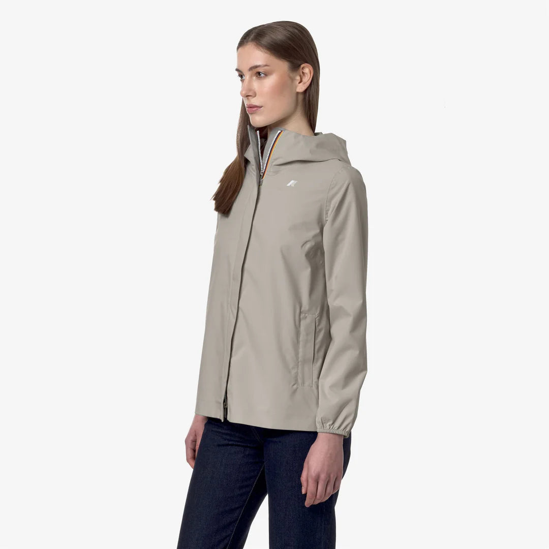 K-WAY Giacca Impermeabile capospalla Donna Beige Grigia a Mezza Lunghezza
- Marguerite stretch dot