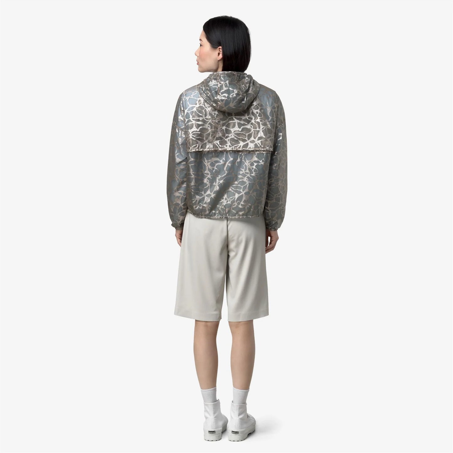retro giacca K-Way Laurette reversibile donna