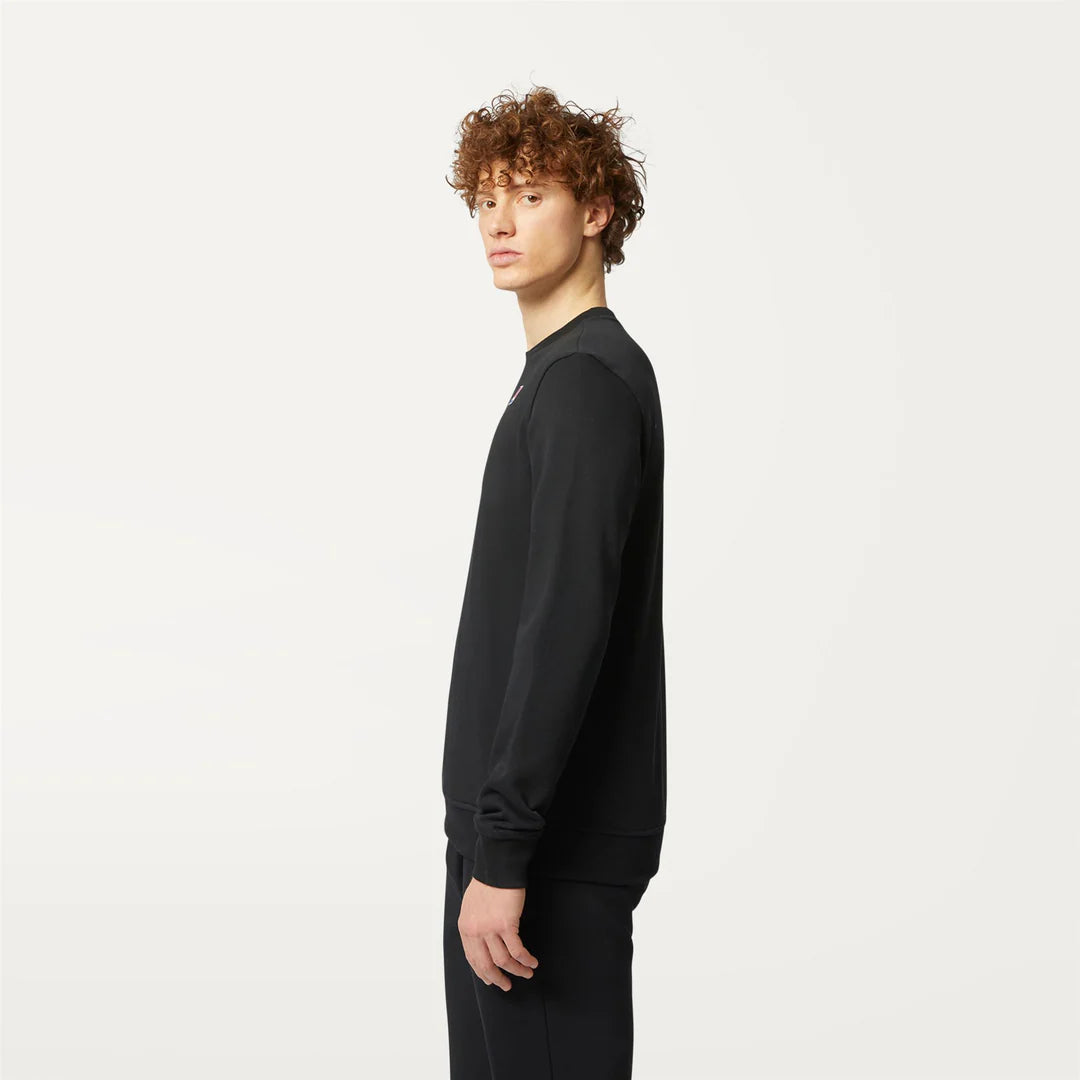 K-WAY K-WAY felpa uomo Felpa in Pile Unisex nera per Abbigliamento Urbano - Le vrai auguste poly cotton