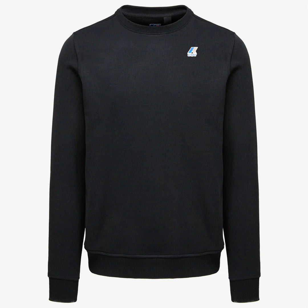 K-WAY K-WAY felpa uomo Felpa in Pile Unisex nera per Abbigliamento Urbano - Le vrai auguste poly cotton